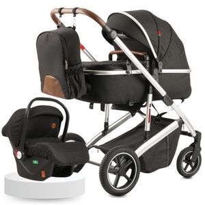 Coche Moisés de Lujo Ebaby Mauline Con Portabebé Negro
