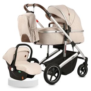Coche Moisés de Lujo Ebaby Mauline Con Portabebé Beige