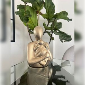 Adorno Amor de Mamá Dorado 15x10x22 cm