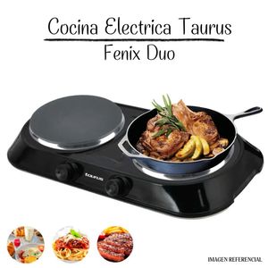 Cocina Electrica de 2 Hornillas Taurus Mod. Fenix Duo