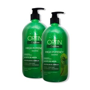 Shampoo Ortin Aceite de Menta La Cooper 1L 2 Unidades