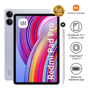 Tablet Xiaomi Redmi Pad Pro QHD 12.1", 128GB, 6GB RAM, cámara principal 8MP, frontal 8MP, 10000 mAh, azul