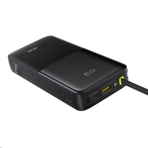 Batería externa Baseus Bipow 2 10000 mAh, 20W, cable USB Tipo-C integrado, negro