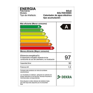 Terma Eléctrica Sole Evolución 50L para Pared