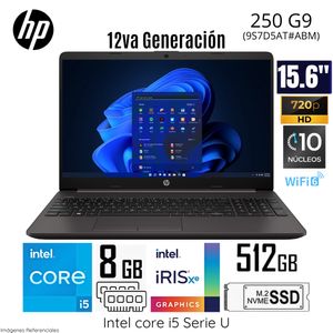 Laptop HP 250 G9 Intel Core i5-1235U 8GB RAM 512GB SSD 15.6" HD (9S7D5AT#ABM )