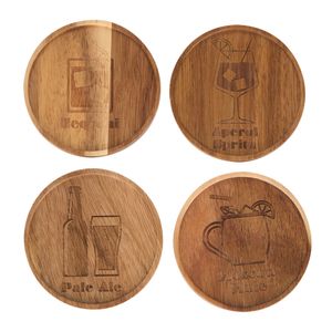 Set 4 Posavasos de Madera