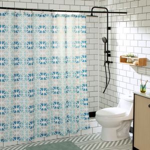 Cortina de Baño Poliéster Wafle Estampado 180 x 180 cm