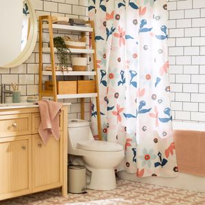 Cortina de Baño Poliéster Wafle Estampado 180 x 180 cm