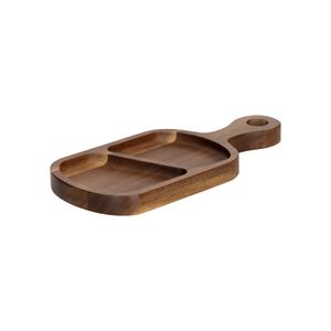 Plato con Divisiones de Madera para Cóctel 25x12x2 cm