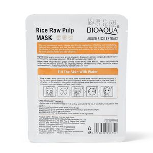 Mascarilla Facial Arroz Rice Raw Pulp Bioaqua 25g Antiarrugas