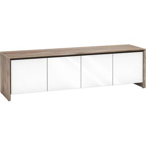 Salamander Designs   247 Chameleon Collection Cuádruple Ancho Mueble AV (Nuez Natural con Pu