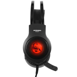 Scorpio Red Graphene MIC HG 814+P4 Audifonos Gamer LED C/MICRO Micronics