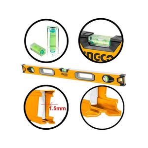 Nivel De Aluminio 59 Pulgadas 1.5 Metros Ingco Profesional