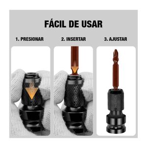 ADAPTADOR LLAVE DE IMPACTO 12 ATORNILLADOR MADERA - adaptador-4043