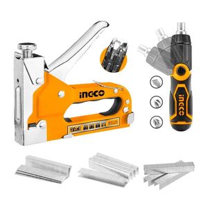 Kit Manual Ingco Engrapadora Manual 3 En 1 + Desarmador Con Puntas