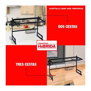 Escurridor De Fregadero Adaptable Portaplato - Black-Platos-Rack