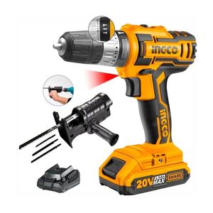 Combo Taladro Percutor 20V Inalámbrico Adaptador Caladora