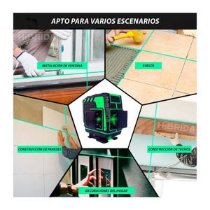 Nivel Láser 12 Líneas Multiusos Batería Recargable - H-Laser-12L