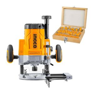Ruteadora Fresadora 2200W Industrial + Set De 12 Fresas 12Mm - Combo
