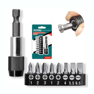 Combo 20V Total Taladro Percutor 10Mm Desarmador Manual Set Puntas