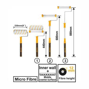 Rodillo Extensible Para Pintar 9 23Cm Telescópico Ingco - Hrht442302T