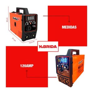 Soldadora Mig-120 Redbo Naranja + Alambre 10Mm 1Kg + Guante - Combo