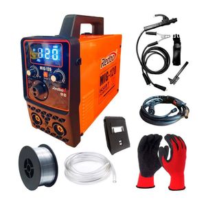 Soldadora Mig-120 Redbo Naranja + Alambre 10Mm 1Kg + Guante - Combo