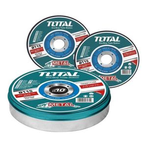 Disco Corte Metal Acero 4 1/2'' X10U Amoladora Total - Tac2211155