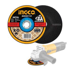 Disco De Corte De Metal 4½ 115Mm Para Amoladora Esmeril - Mcd301151