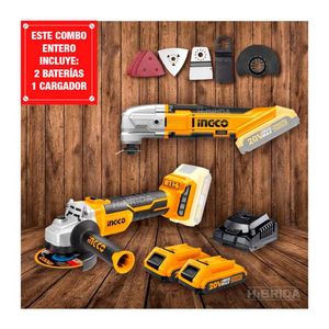 Combo Ingco 20V Amoladora Brushless  Herramienta Multifuncional