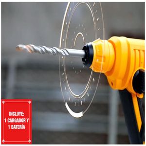 Rotomartillo Sds Plus 20V 15J Inalámbrico Batería Y Cargador Ingco