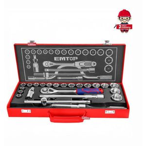 Juego De 24 Dados Mecanicos Encastre 1/2´ Emtop - Eskt12243