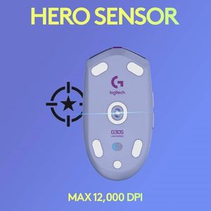 Logitech G305 Lightspeed Inalámbrico para Juegos con Sensor HERO Lila