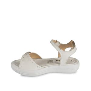 Sandalia D'orsay Casual LIA-122 Blanco Rabbit Cuero