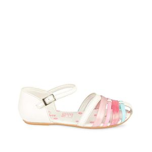 Sandalia Dorsay Casual MIA-2526 BlancoRosa Rabbit Cuero