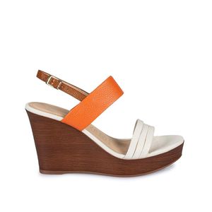 Sandalia Strap Casual SOFI-2408 NaranjaHueso Viale Cuero