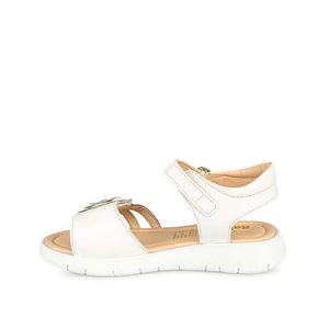 Sandalia Dorsay Casual MIA-2521 Blanco Rabbit Cuero