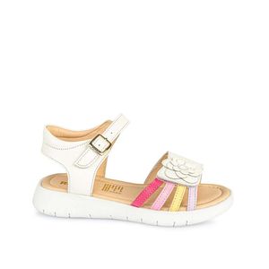 Sandalia Dorsay Casual MIA-2521 Blanco Rabbit Cuero