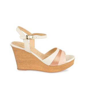 Sandalia D'orsay Casual SOFI-2404 Hueso/Rosa Viale Cuero