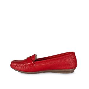 Zapato Mocasín Casual CORE-2312 Rojo Viale Cuero