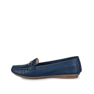 Zapato Mocasín Casual CORE-2401 Azul Viale Cuero