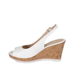 Sandalia Peep Toe Casual LINDA-2101 Blan/Avena Viale Cuero