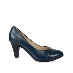 Zapato Reina Vestir ECO-2415 Azul Viale Cuero