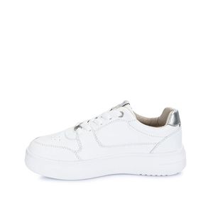 Zapatilla Casual REC-2401 Blan/Plat Viale Cuero