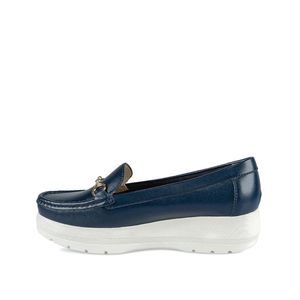 Zapato Mocasín Casual DENI-2413 Azul Viale Cuero