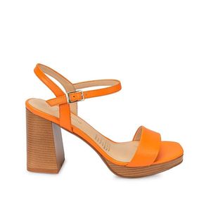 Sandalia Dorsay Casual TATI-2505 Naranja Viale Cuero