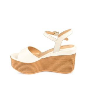 Sandalia D'orsay Casual LINDA-2505 Hueso Viale Cuero