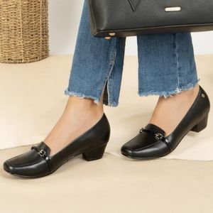 Zapato Mocasín Vestir TATI-2424 Negro Viale Cuero