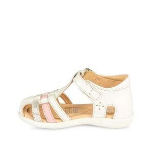 Sandalia Franciscana Casual MIA-2512 Blanco Rabbit Cuero