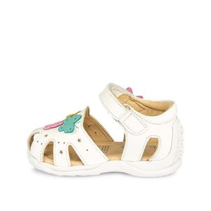 Sandalia D'orsay Casual MIA-2505 Blanco Rabbit Cuero